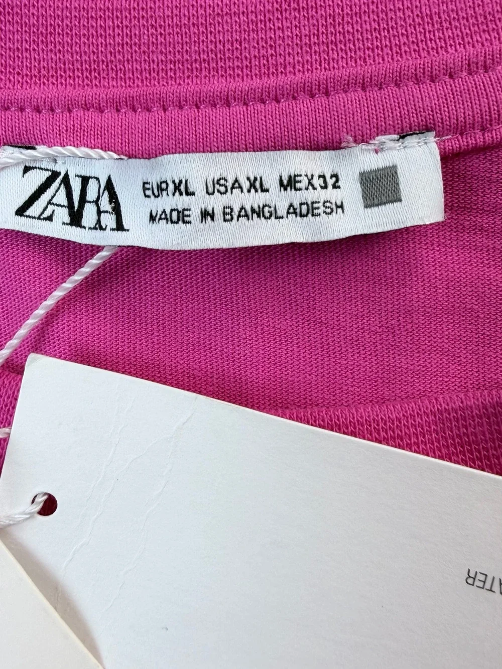 Zara Hot Pink Tiered Puff-Sleeve Dress SzXL - Picture 5 of 12